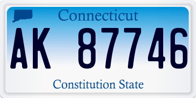 CT license plate AK87746