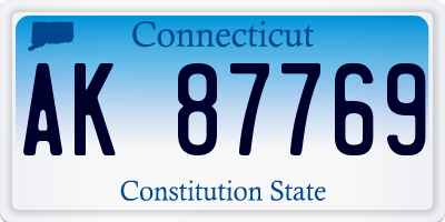 CT license plate AK87769