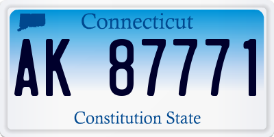 CT license plate AK87771