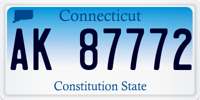 CT license plate AK87772