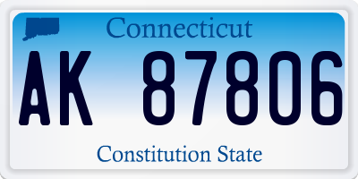 CT license plate AK87806