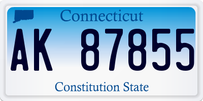 CT license plate AK87855
