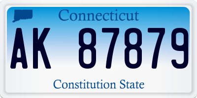 CT license plate AK87879