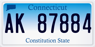 CT license plate AK87884
