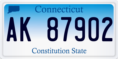 CT license plate AK87902