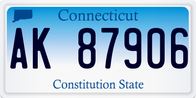 CT license plate AK87906