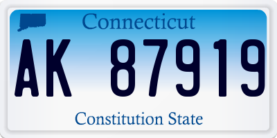 CT license plate AK87919