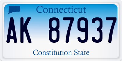 CT license plate AK87937