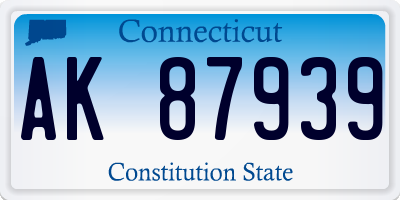 CT license plate AK87939