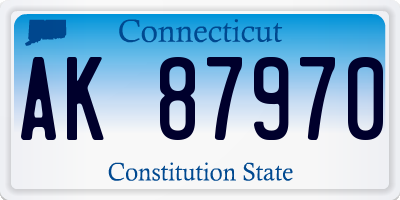 CT license plate AK87970