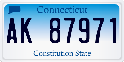 CT license plate AK87971