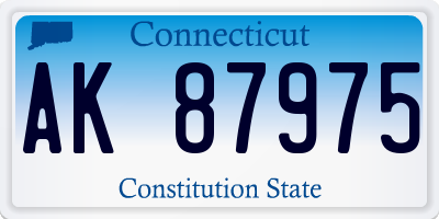 CT license plate AK87975