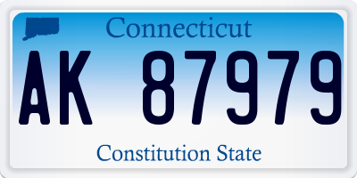 CT license plate AK87979