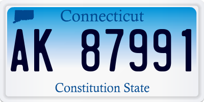 CT license plate AK87991