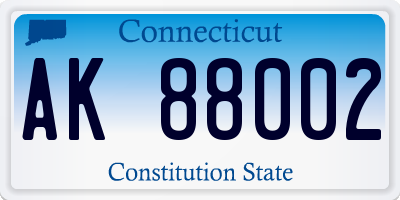 CT license plate AK88002