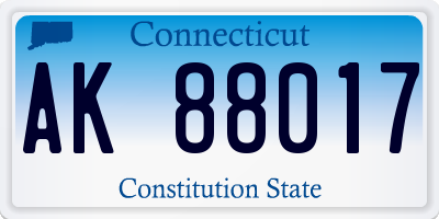 CT license plate AK88017