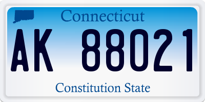 CT license plate AK88021