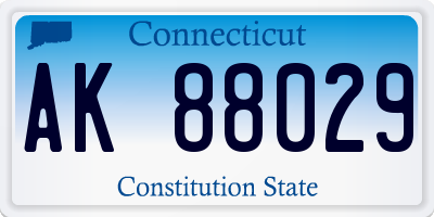 CT license plate AK88029