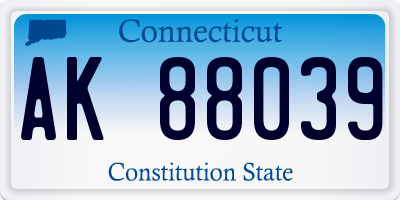CT license plate AK88039