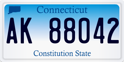 CT license plate AK88042