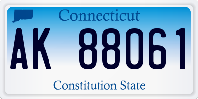 CT license plate AK88061