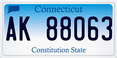 CT license plate AK88063