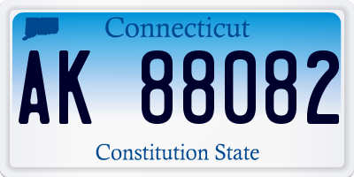 CT license plate AK88082