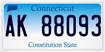 CT license plate AK88093