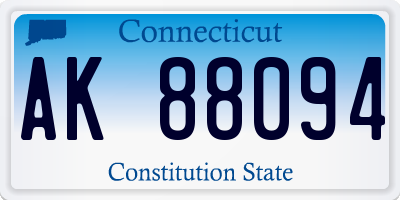 CT license plate AK88094
