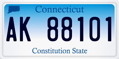 CT license plate AK88101