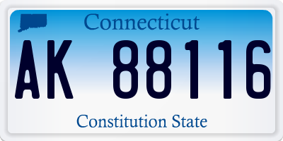 CT license plate AK88116