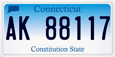 CT license plate AK88117