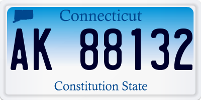 CT license plate AK88132
