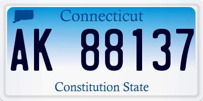 CT license plate AK88137