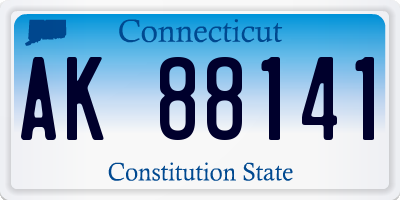 CT license plate AK88141