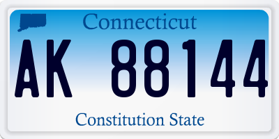 CT license plate AK88144
