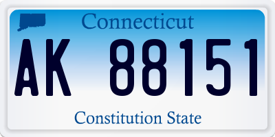 CT license plate AK88151