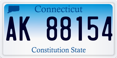 CT license plate AK88154