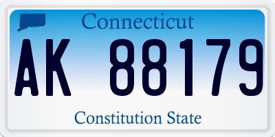 CT license plate AK88179
