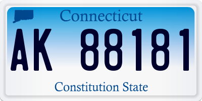 CT license plate AK88181