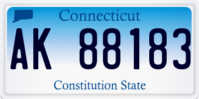 CT license plate AK88183