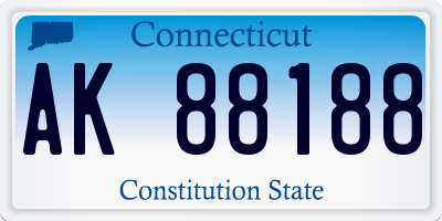 CT license plate AK88188