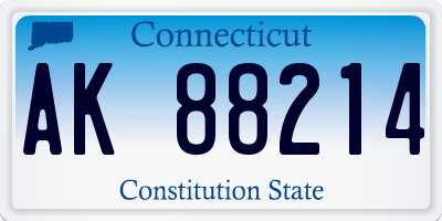 CT license plate AK88214