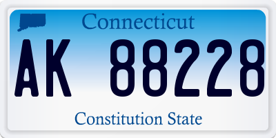 CT license plate AK88228