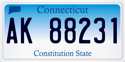 CT license plate AK88231