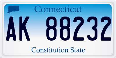 CT license plate AK88232