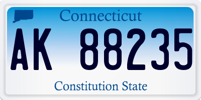 CT license plate AK88235