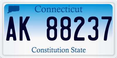 CT license plate AK88237