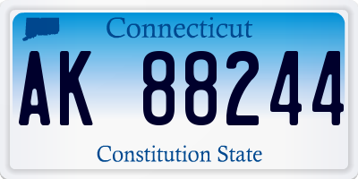 CT license plate AK88244