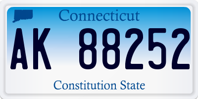 CT license plate AK88252